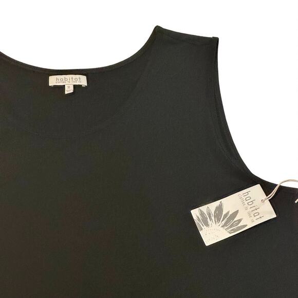 Habitat Black Layering Tunic Top Size XL Sleeveless Scoop Neck Jersey Fabric NWT - Picture 5 of 8
